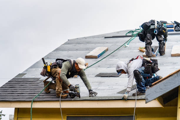 Professional Gutter Installation technician working in West Hills, CA
